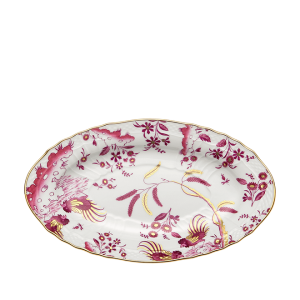 Ginori Oro Di Doccia Magenta Pickle Dish  - 9"